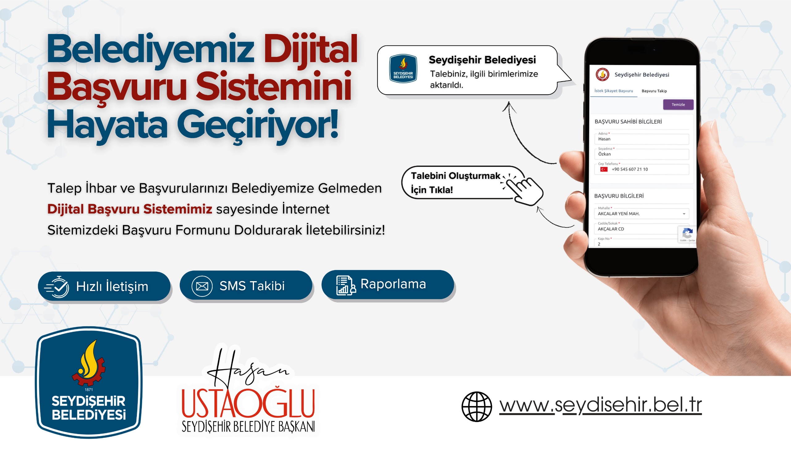 BELEDİYE DANIŞMA VE BİLGİ OFİSİ DİJİTALE GEÇTİ 