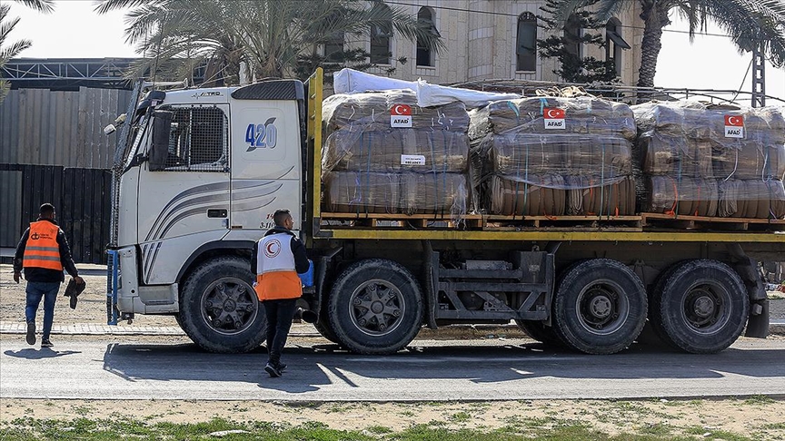 AFAD ve Türk Kızılay'dan insani yardım açıklaması: 100 bin tonun üzerinde insani yardım malzemesi Gazze'ye ulaştırıldı