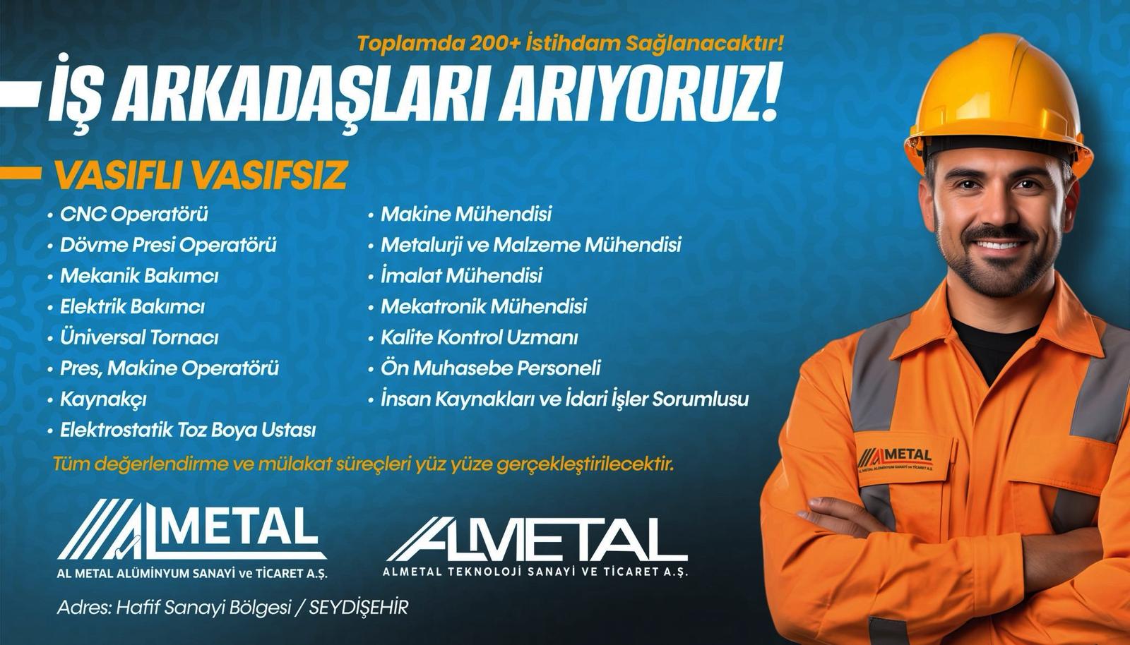 Almetal’den Büyük İstihdam Hamlesi: 200’ün Üzerinde Yeni İş Fırsatı!