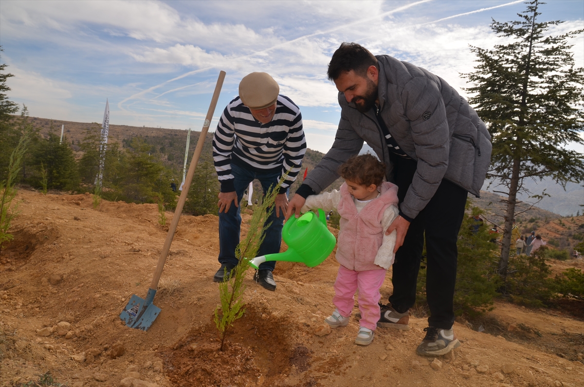 KONYA - Eskişehir'deki orman yangınında şehit olan Muharrem Can için fidan dikildi