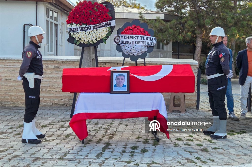 Kalp krizi sonrası vefat eden polis memurunun cenazesi Karaman'da defnedildi