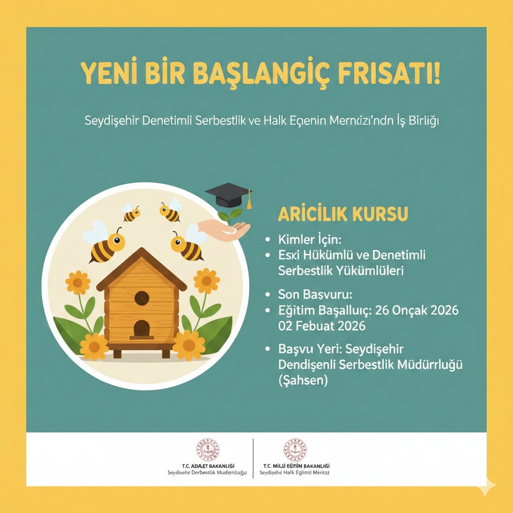 Seydişehir’de Yeni Bir Kapı Açılıyor: Denetimli Serbestlik Yükümlülerine Arıcılık Kursu