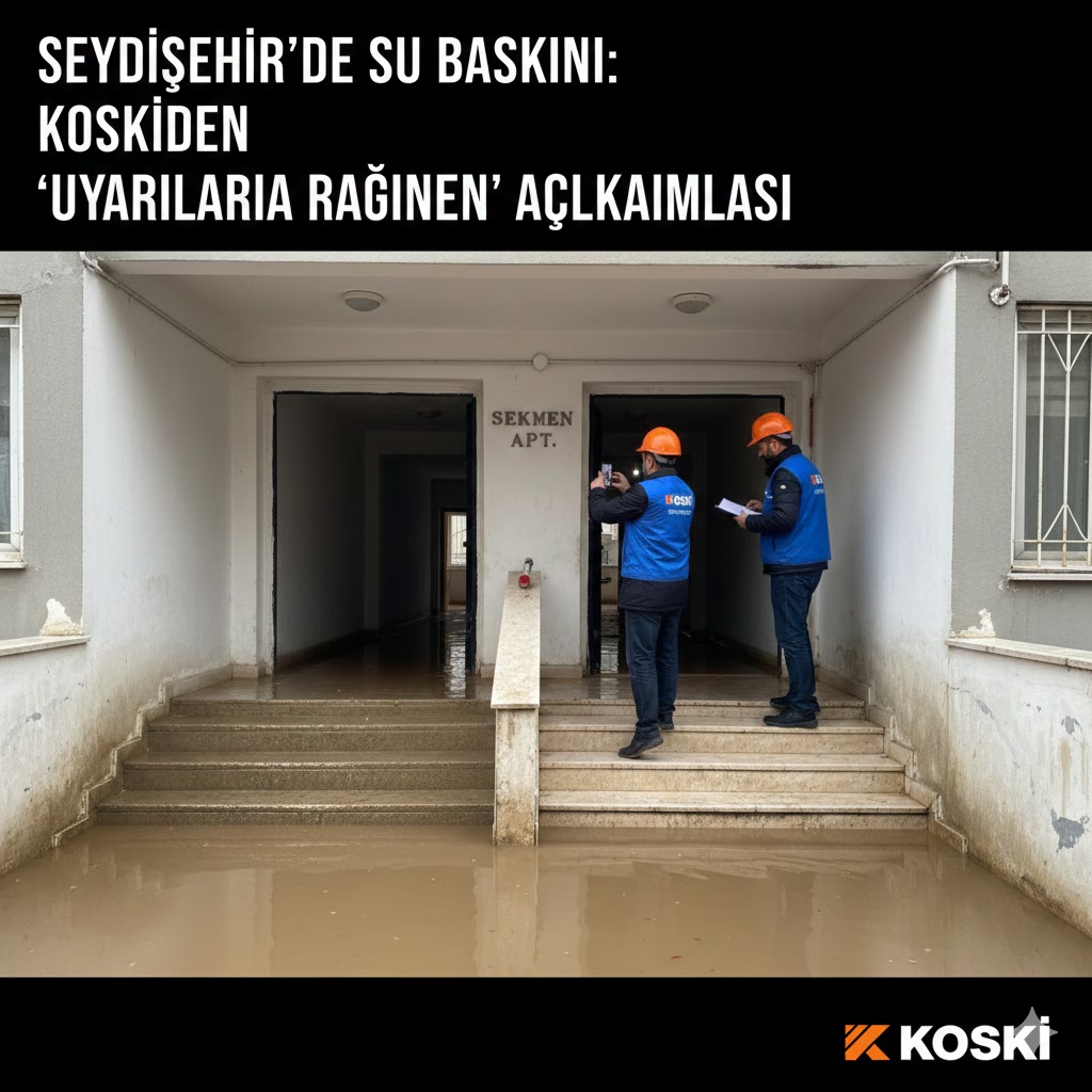 SEYDİŞEHİR’DEKİ SU BASKINI SONRASI KOSKİ’DEN KRİTİK AÇIKLAMA: "UYARILARA RAĞMEN ÖNLEM ALINMADI"