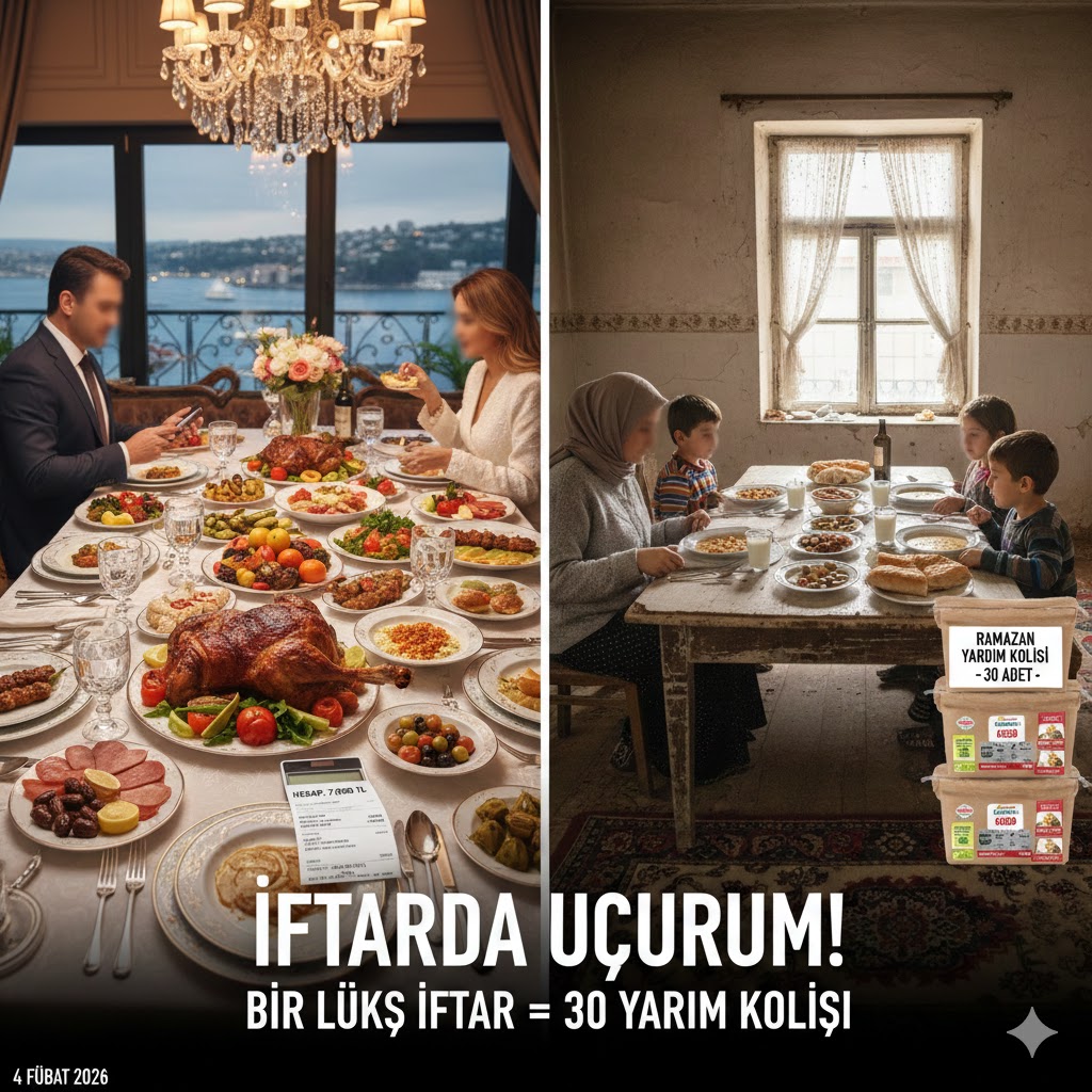Ramazan'da İftar Sofralarında Fiyat Uçurumu: Bir Yemek Bedeline 30 Yardım Kolisi