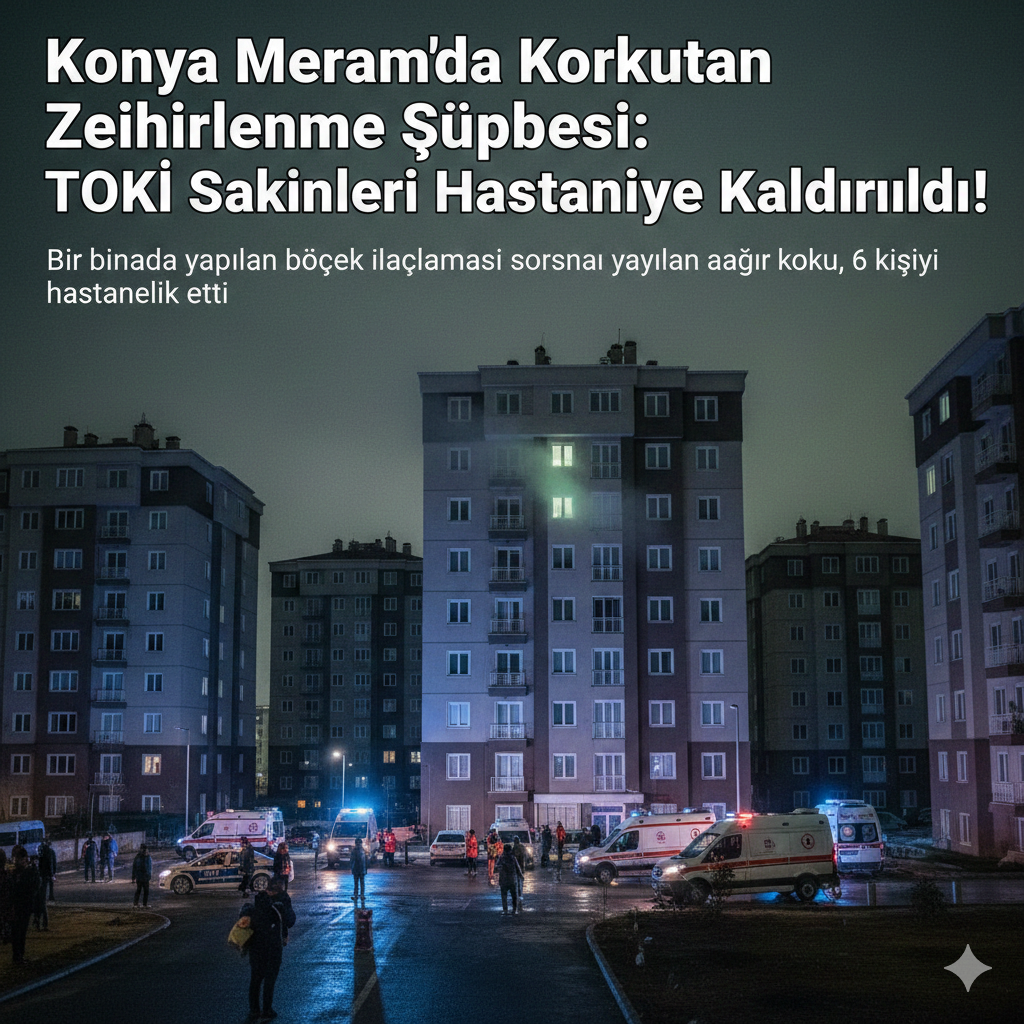 Konya Meram’da Korkutan Zehirlenme Şüphesi: TOKİ Sakinleri Hastaneye Kaldırıldı!