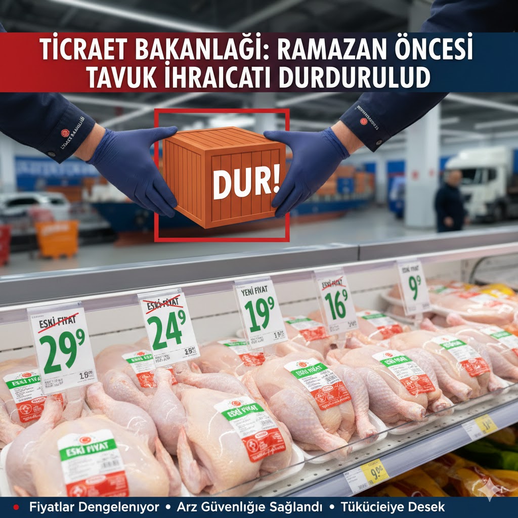 Ticaret Bakanlığından Ramazan Öncesi Fiyat Hamlesi: Tavuk Eti İhracatına Sınırlama