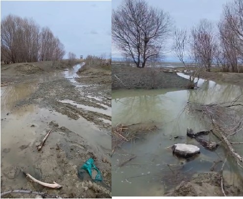 Akşehir Gölü’nün Can Suyuna Kaçak Müdahale: Kepçeyle Yönünü Değiştirdiler!