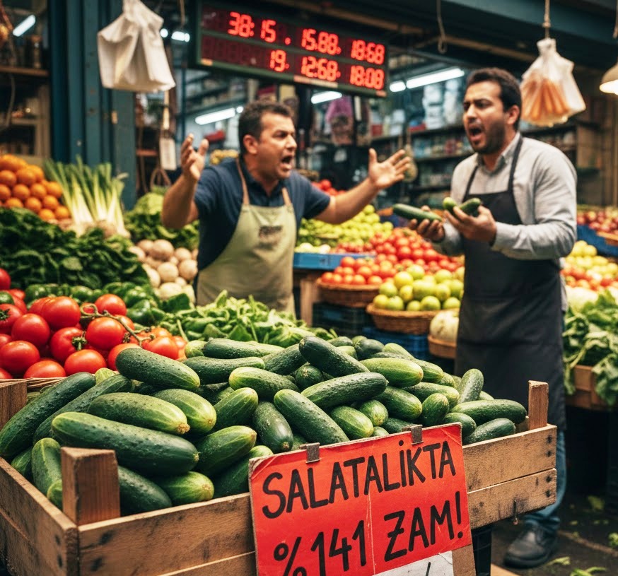 Gıda Fiyatlarında Haller Karıştı: Salatalıkta %141'lik Rekor Artış!