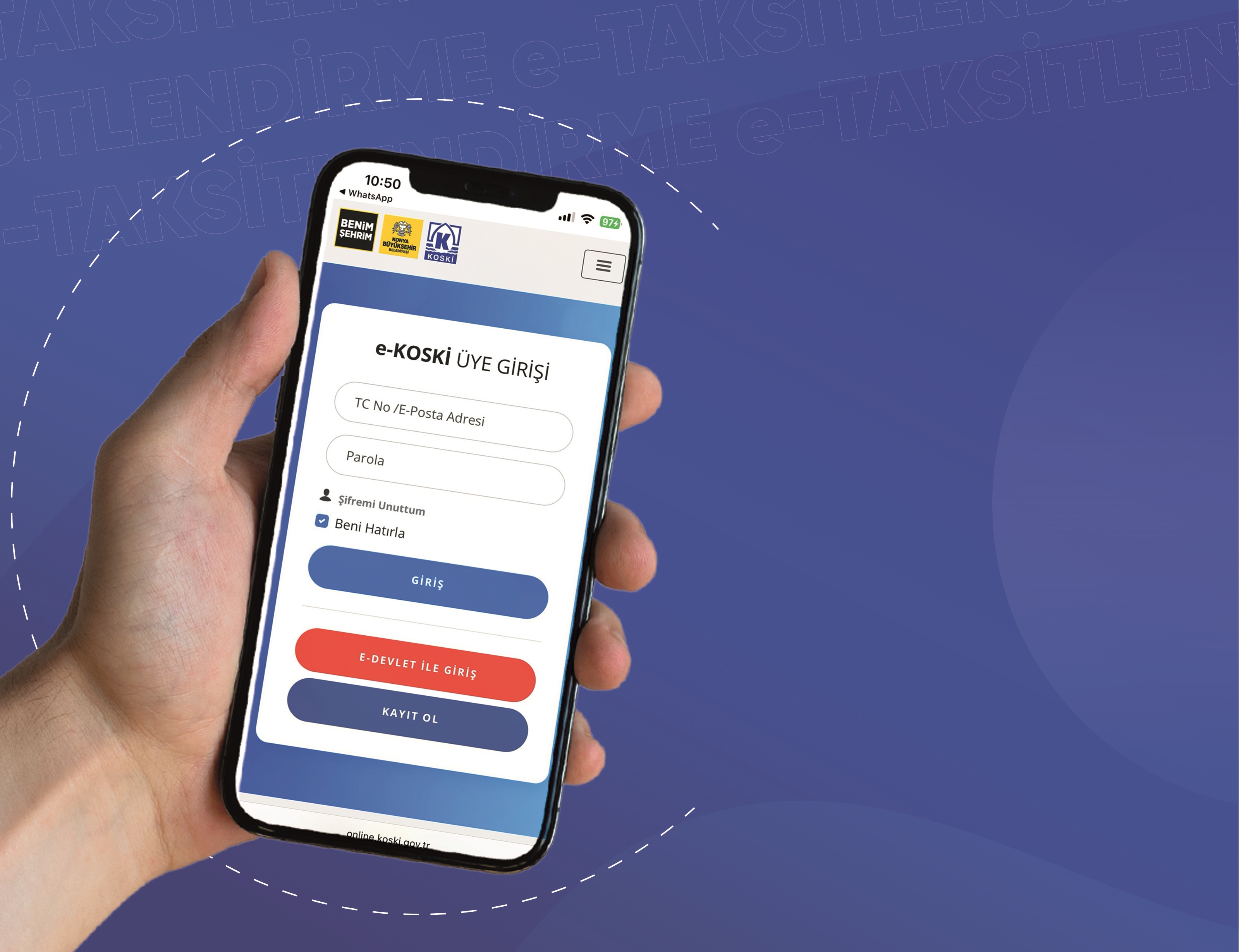 KOSKİDEN ABONELİK BORÇLARINA ONLINE TAKSİTLENDİRME HİZMETİ