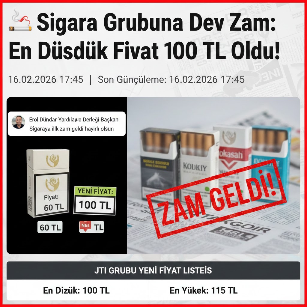 Sigara Grubuna Dev Zam: En Düşük Fiyat 100 TL Oldu!