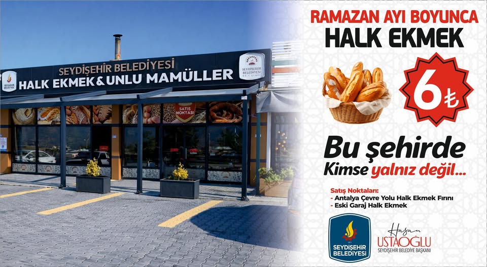 Seydişehir’de Ramazan Bereketi: Halk Ekmek 6 TL!