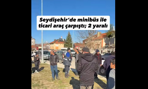 Seydişehir'de Hafif Ticari Araç ile Minibüs Çarpıştı: 2 Yaralı