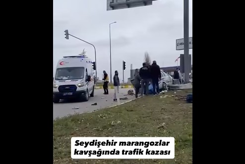 Seydişehir’de Korkutan Kaza: Kamyon Otomobili Biçti!
