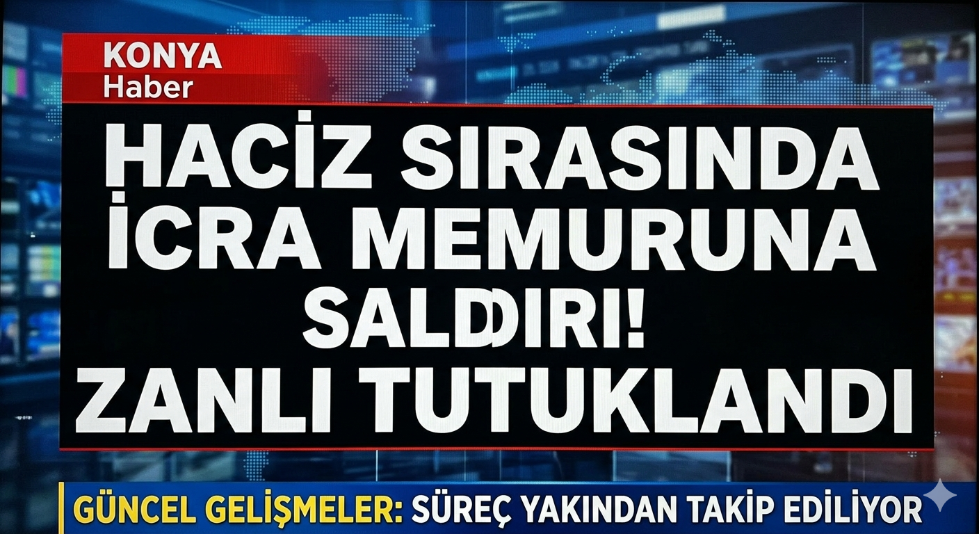 Konya’da İcra Memuruna Çirkin Saldırı: Şüpheli Tutuklandı!