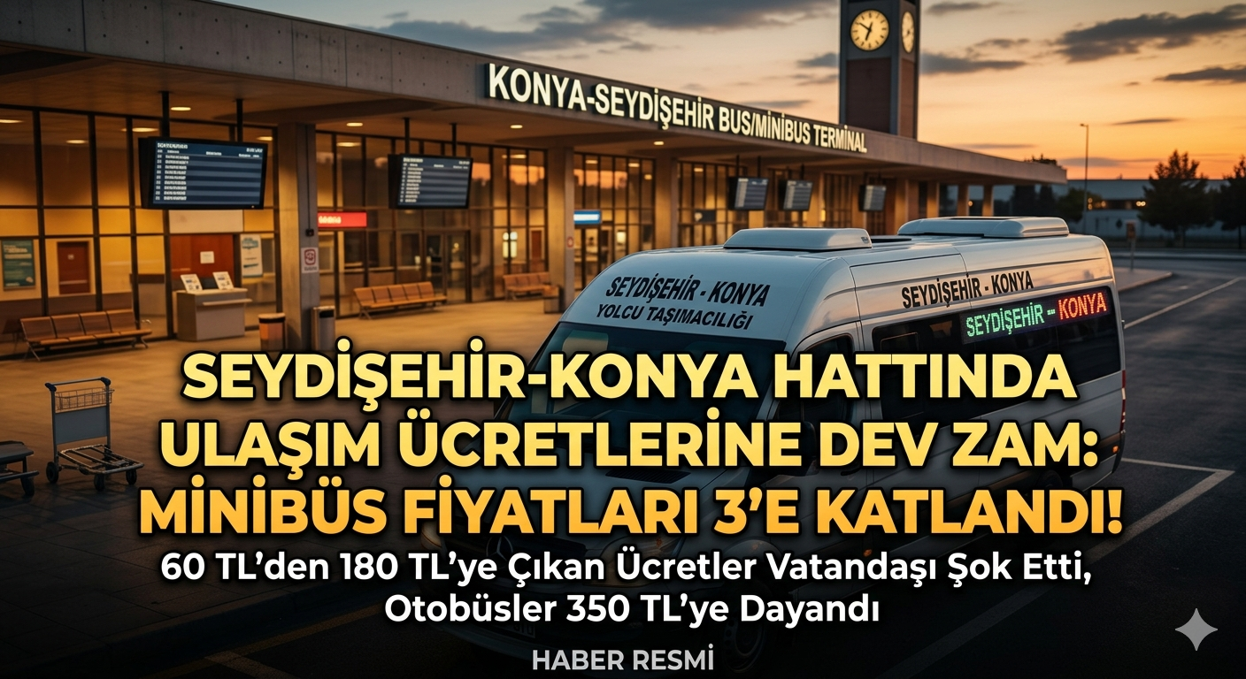 Seydişehir-Konya Hattında Ulaşım Ücretlerine Dev Zam: Minibüs Fiyatları 3’e Katlandı!