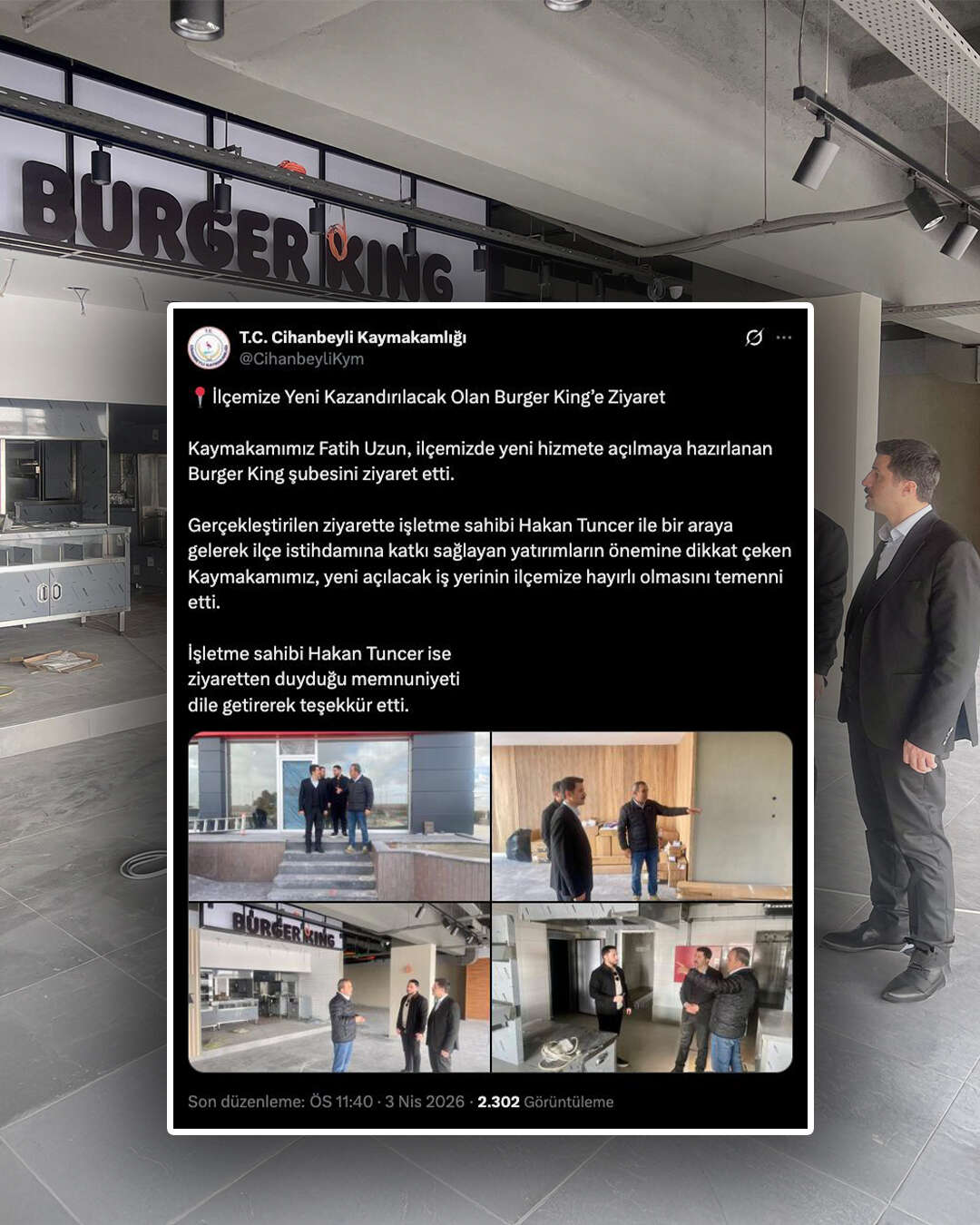 Konya’da "Boykot" Krizi: Kaymakamın Burger King Ziyareti Sosyal Medyayı Ayağa Kaldırdı