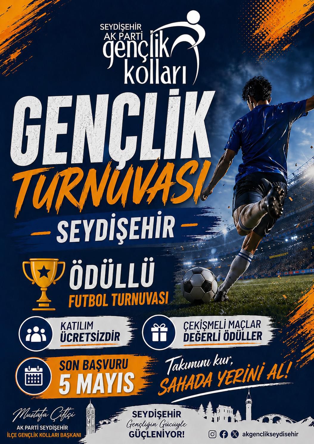 SEYDİŞEHİR AK GENÇLİK’TEN FUTBOL TURNUVASI DAVETİ