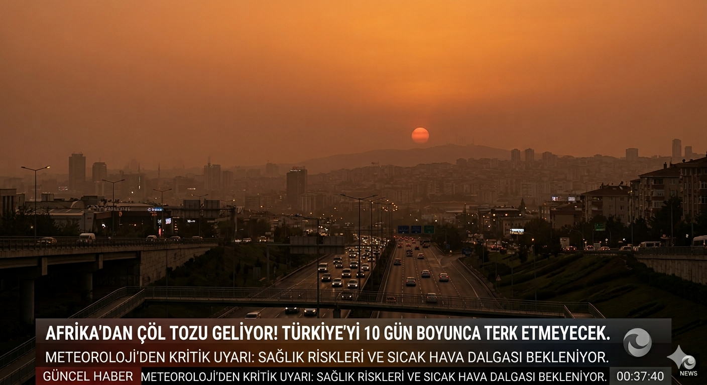  Türkiye'ye "Turuncu" Alarm: Afrika Çöl Tozu 10 Gün Boyunca Etkili Olacak!
