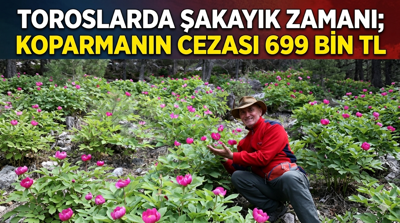 Toroslarda  şakayık zamanı; koparmanın cezası 699 bin TL