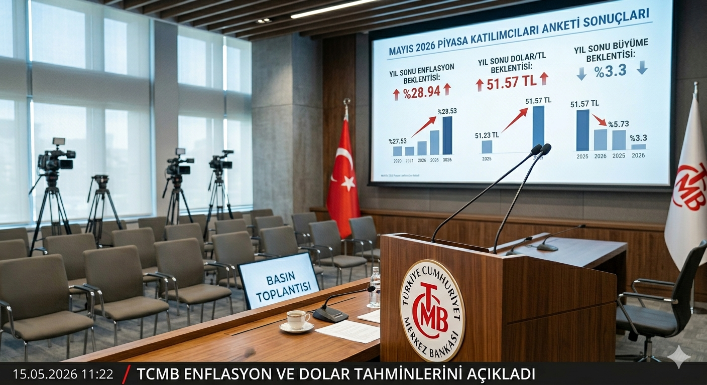 TCMB Mayıs 2026 Piyasa Katılımcıları Anketi: Enflasyon ve Dolar Beklentisi Yükseldi