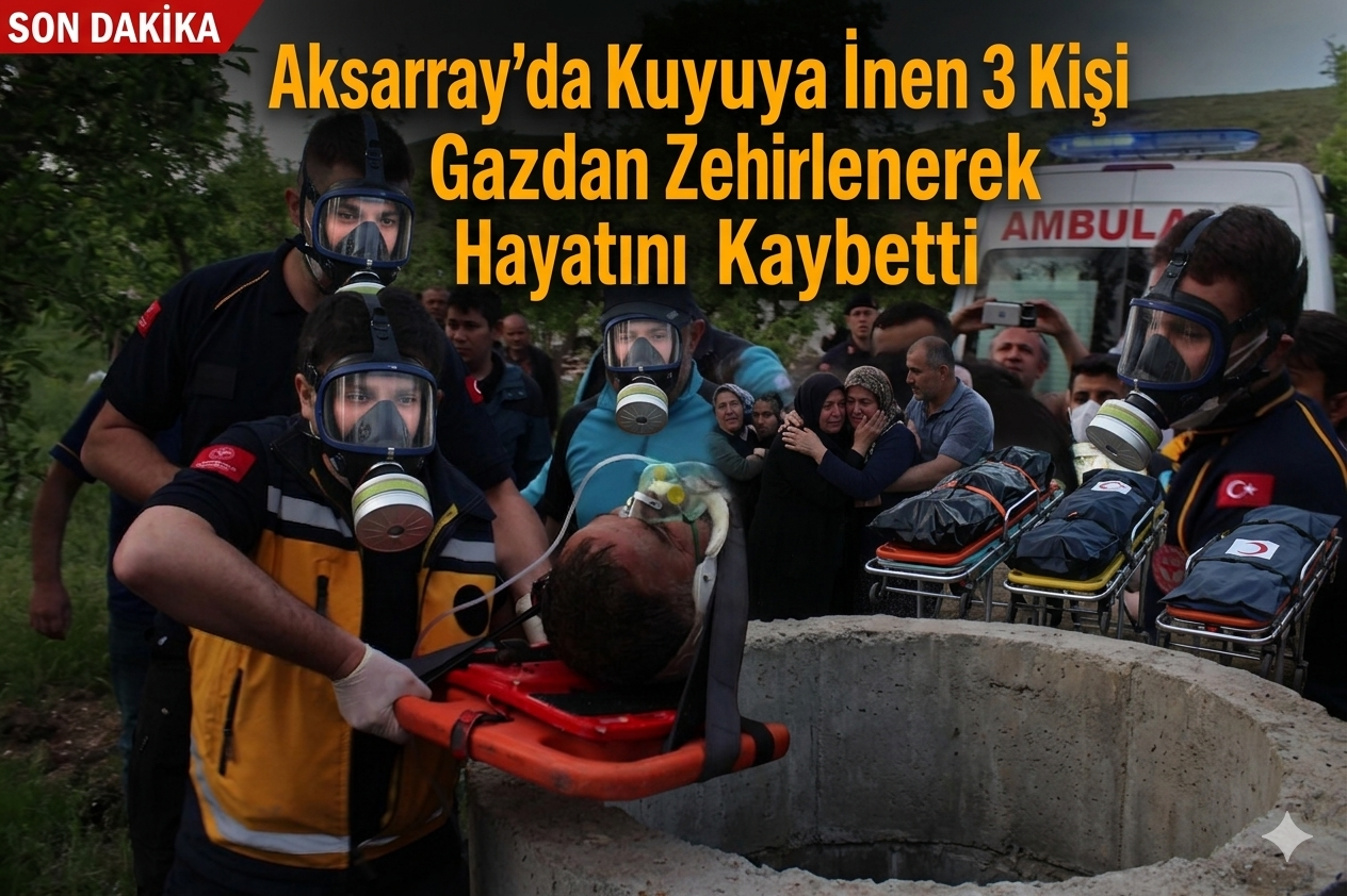 Aksarayda Facia Kuyuda gazdan etkilendi, 2 kardeşi ve akrabası yardım için kuyuya indi: 3 ölü, 1 yaralı