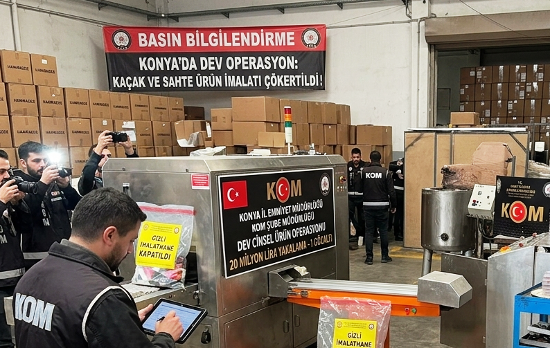KONYA'DA 20 MİLYON LİRALIK CİNSEL İÇERİKLİ ÜRÜN OPERASYONU: 1 GÖZALTI