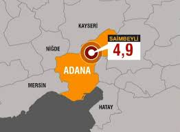 Adana Saimbeyli'de 4.9 Büyüklüğünde Deprem!
