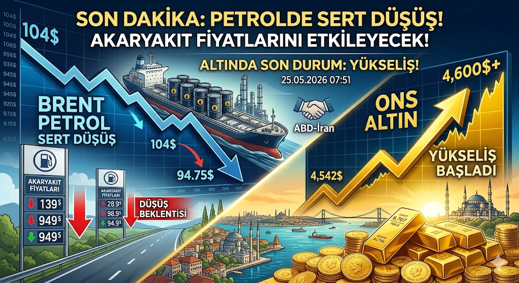 Piyasalar Hareketli: Petrolde Sert Düşüş, Altında Yeni Yükseliş Dalgası!
