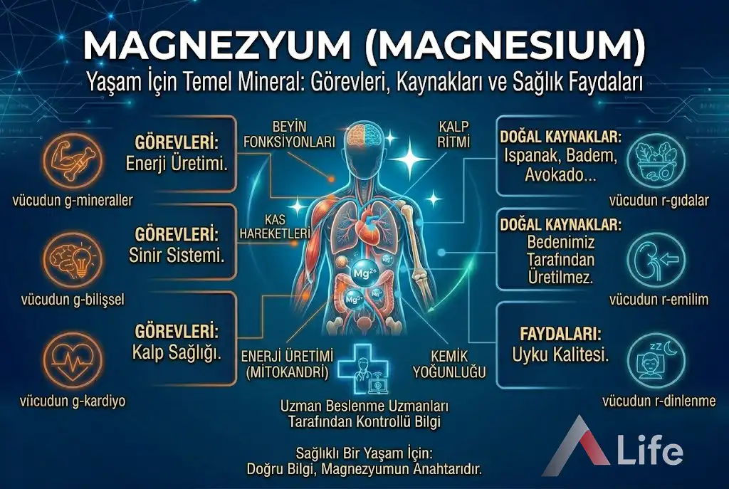 Magnezyum: Enerji Metabolizmasından Sinir Sistemi Sağlığına Vücudunuz İçin Neden Hayati?