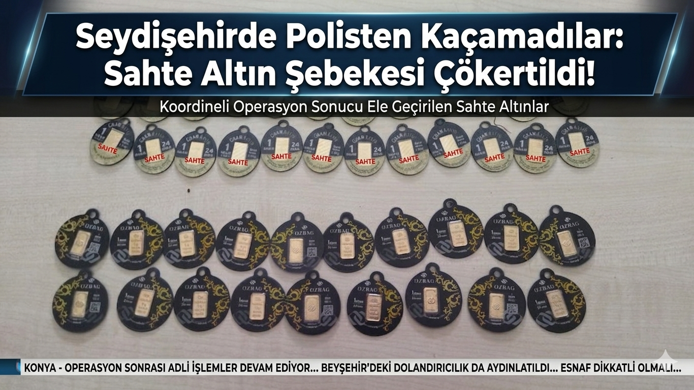 Seydişehirde  Sarrafların Dayanışması ile  Sahte Altın Şebekesi Çökertildi!