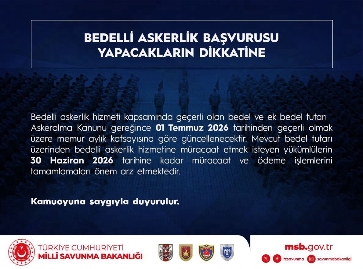 MSB'den 'bedelli askerlik tutarı' açıklaması