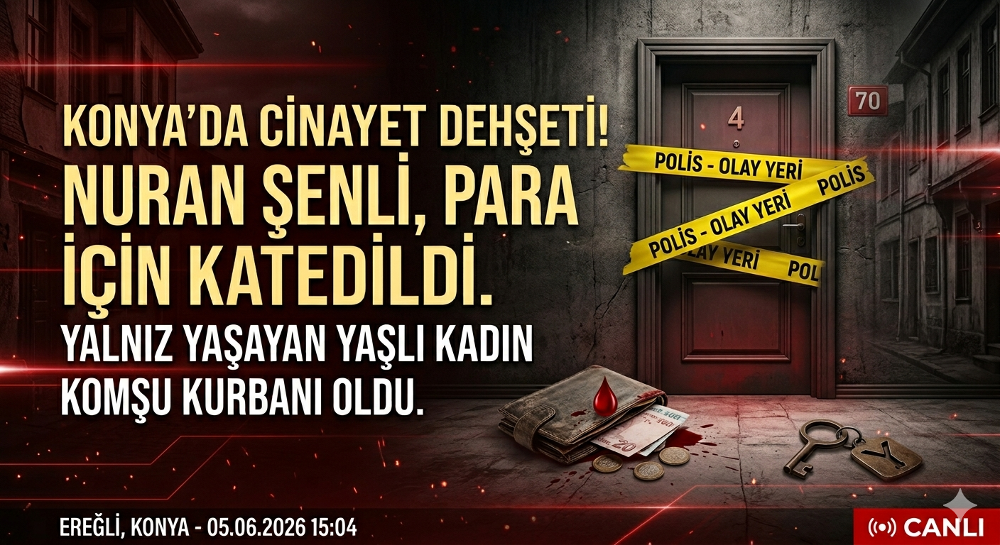 Konya'da Vahşet: 70 Yaşındaki Kadın, Para İçin Komşusu Tarafından Katledildi!