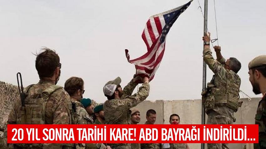 20 yıl sonra tarihi kare! ABD bayrağı indirildi...