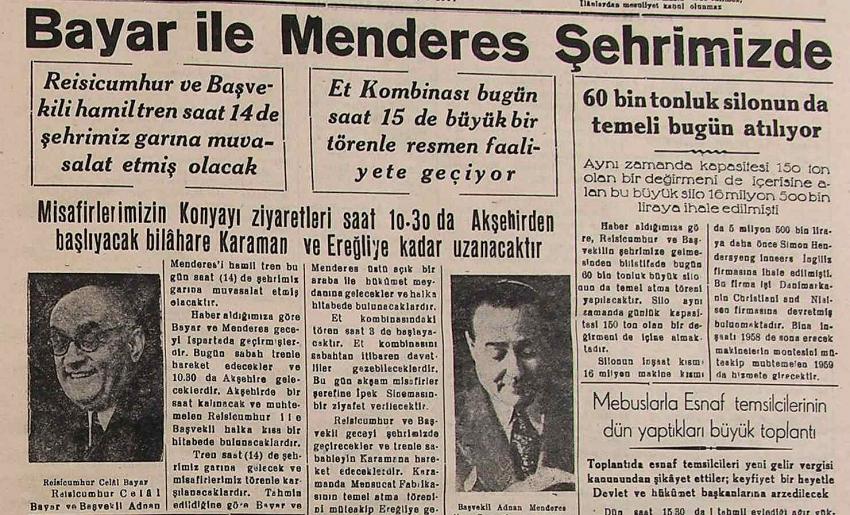Adnan Menderes ve Seydişehir