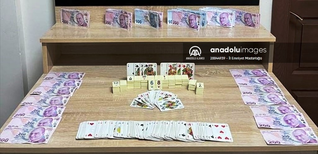 Aksaray'da kumar operasyonunda 28 kişiye para cezası verildi