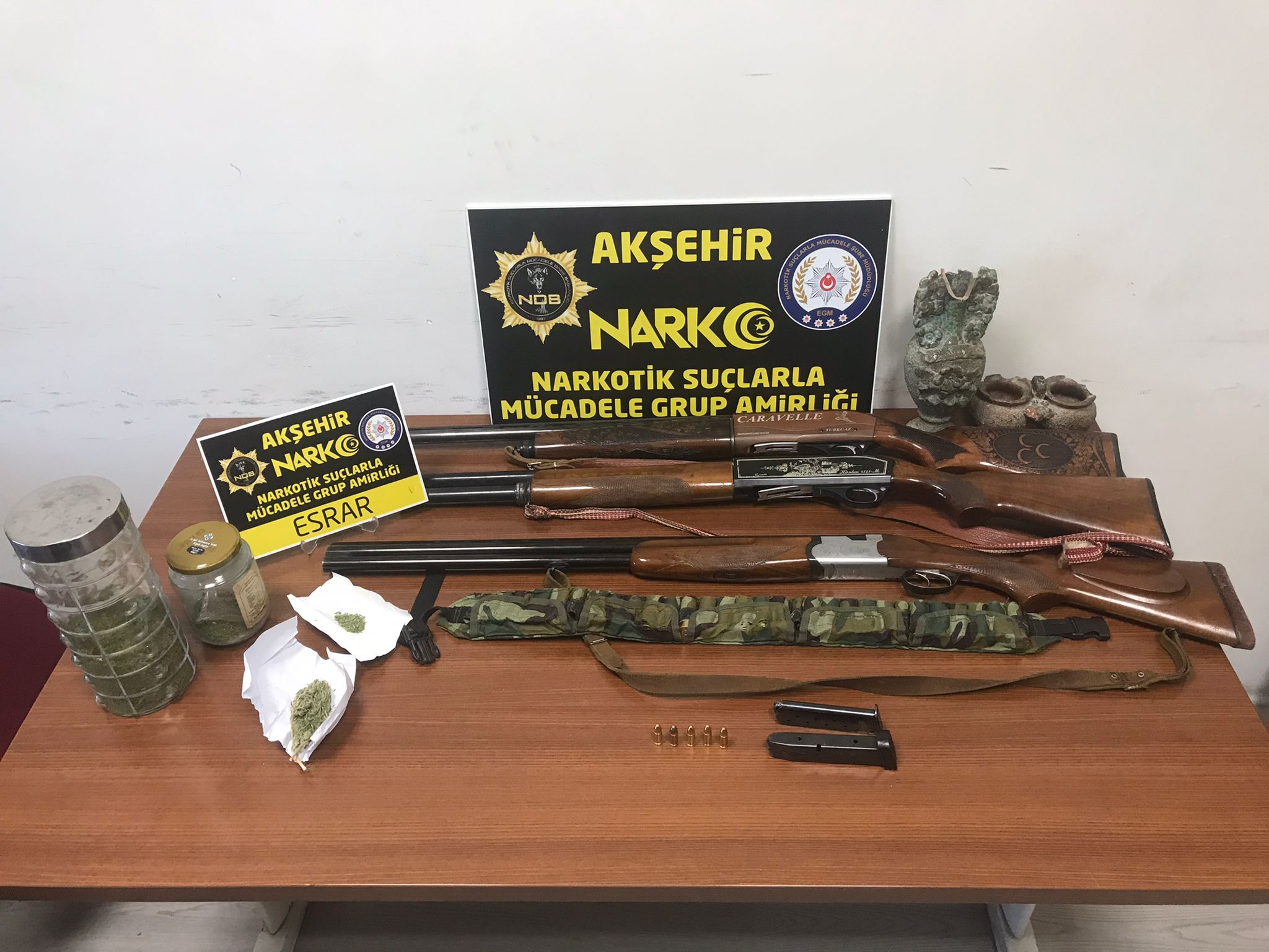 AKŞEHİR’DE POLİS VE JANDARMA’DAN ORTAK UYUŞTURUCU OPERASYONU: 7 GÖZALTI