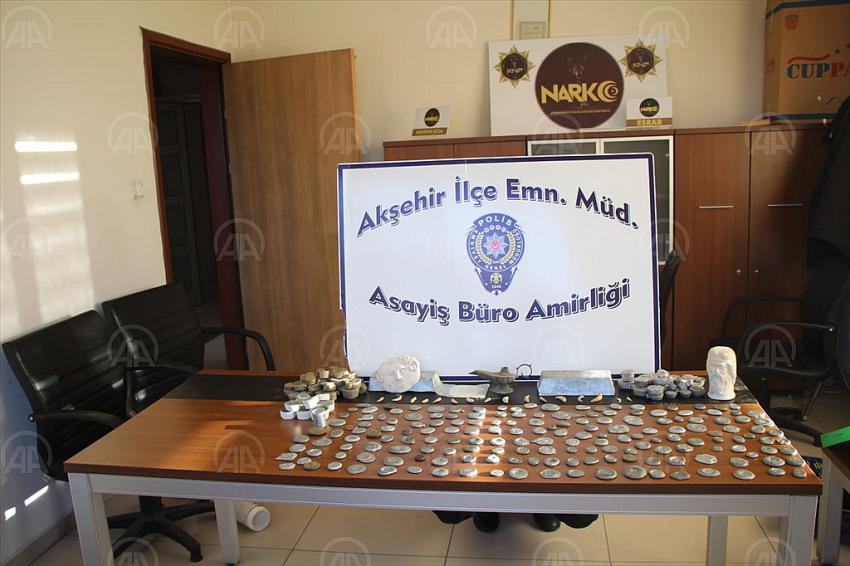 Akşehir'de tarihi eser kaçakçılığı operasyonu