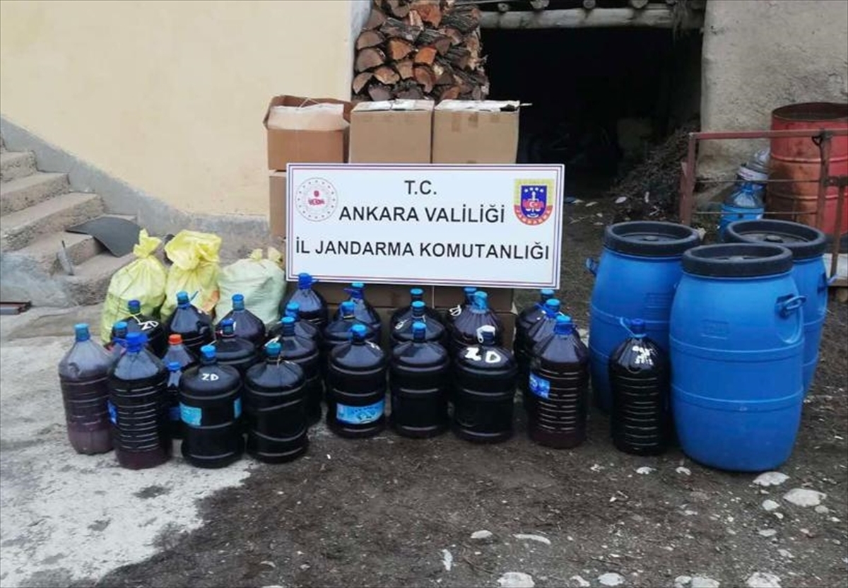 Ankara'da 2 bin litre sahte içki ele geçirildi