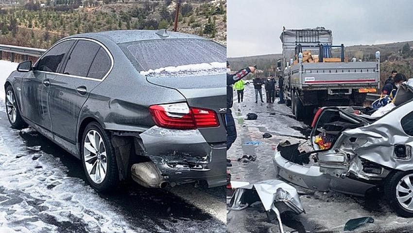 Ankara-İstanbul otobanında dolu yağışı yüzünden zincirleme kaza: 4 ölü, 5 yaralı