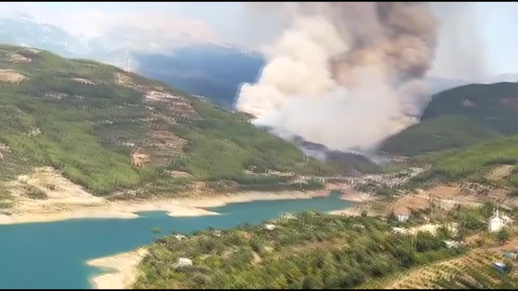 ANTALYA - Alanya'da orman yangını çıktı