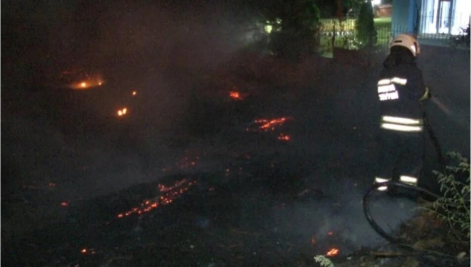 Arazide başlayan yangın evlere sıçramadan söndürüldü