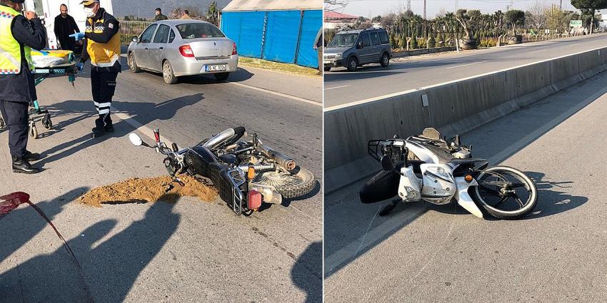 Aynı istikamette ilerleyen iki motosiklet çarpıştı: 1 ölü, 1 yaralı