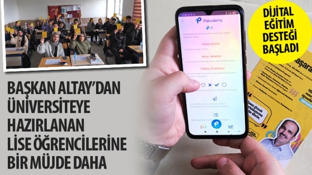 Başkan Altay’dan Üniversiteye Hazırlanan Lise Öğrencilerine Bir Müjde Daha