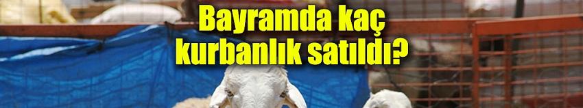     Bayramda kaç kurbanlık satıldı?