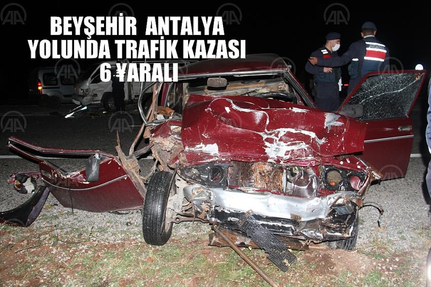 Beyşehir-Akseki yolunda feci kaza! 6 yaralı
