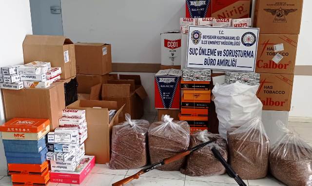 BEYŞEHİR’DE KAÇAK SİGARA OPERASYONU