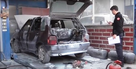 Beyşehir'de  LPG'li otomobilden sızan gaz patlamaya yol açtı, 5 kişi yaralandı