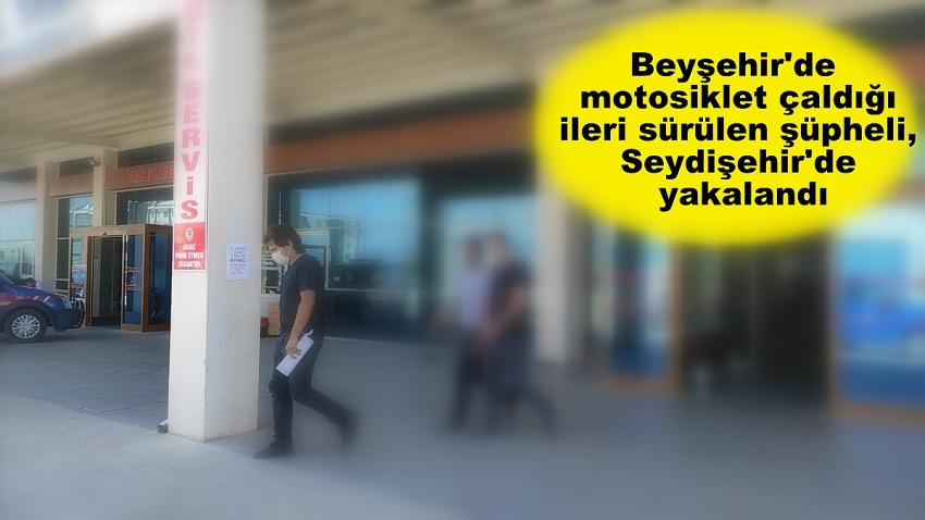 Beyşehir'de motosiklet çaldığı ileri sürülen şüpheli, Seydişehir'de yakalandı