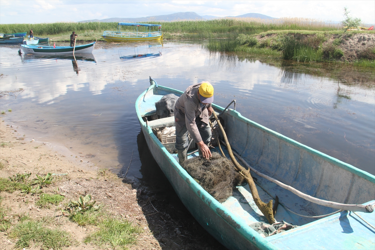 Beyşehir Gölü'nde Hayalet  ağ temizliği çalışmaları yapılıyor