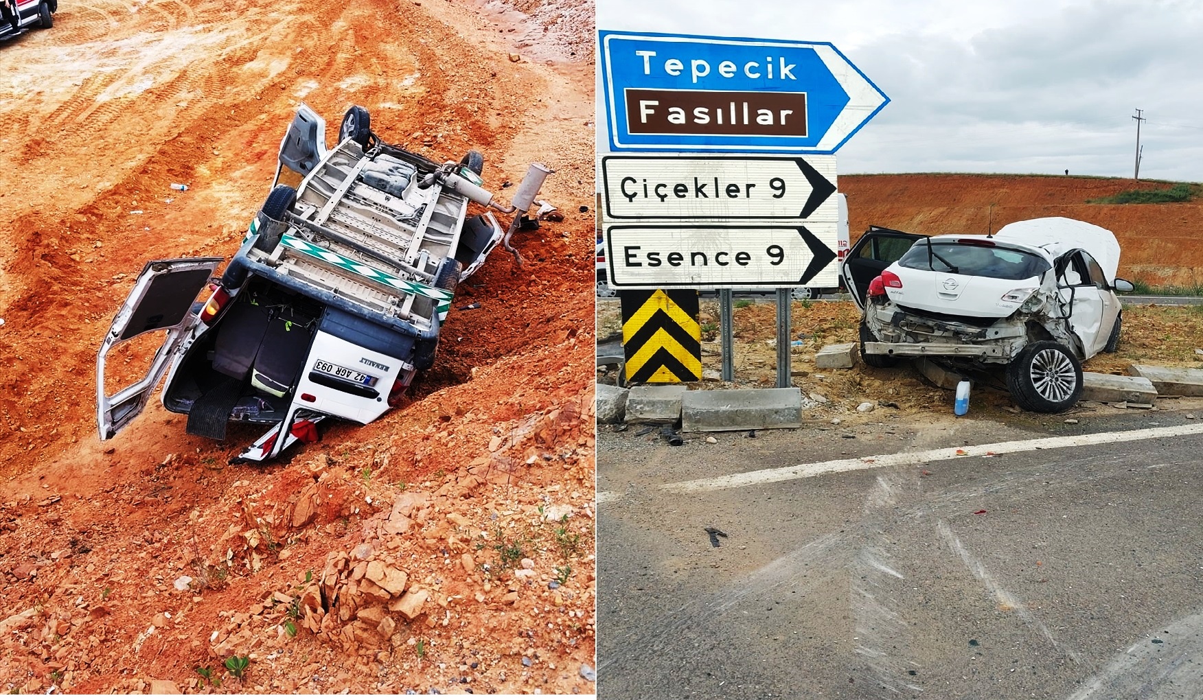 Beyşehir' Seydişehir yolunda  servis minibüsü ile otomobil çarpıştı, 12 kişi yaralandı